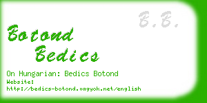 botond bedics business card